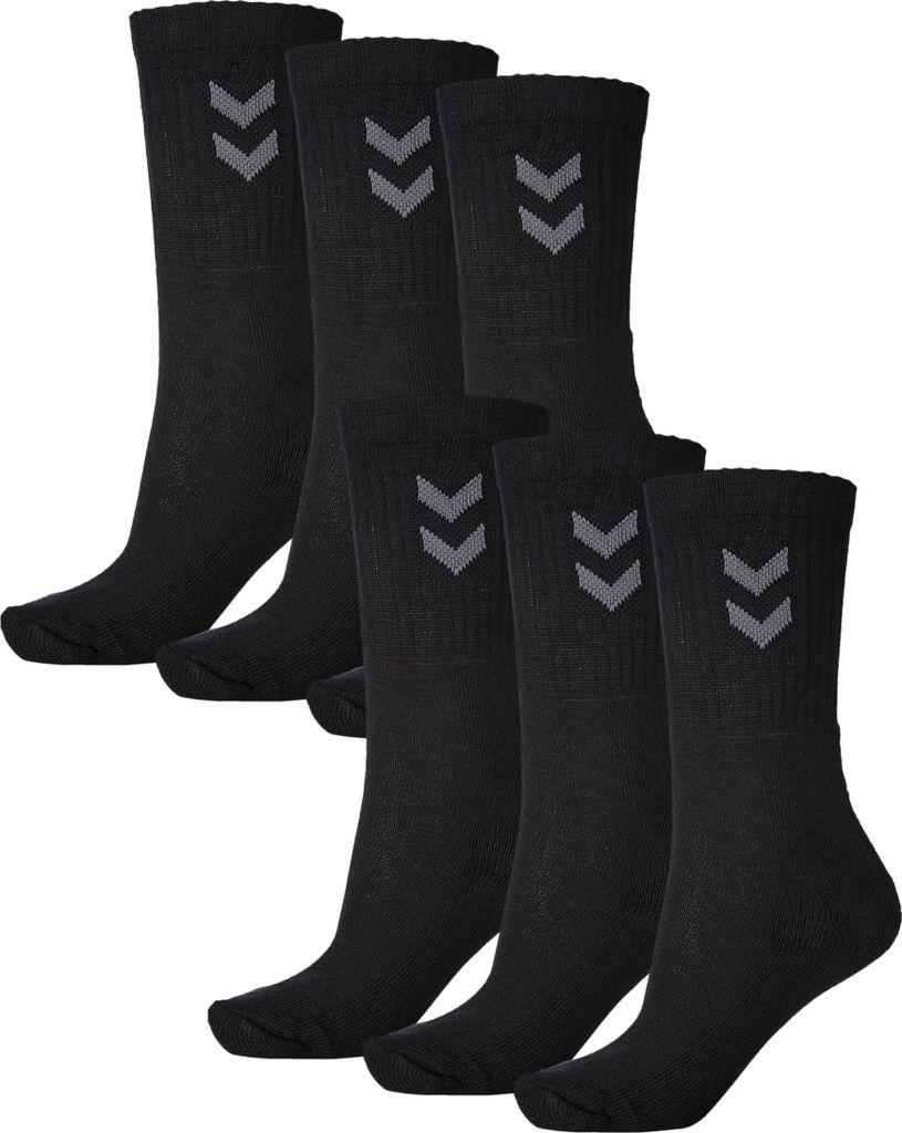 hummel Unisex Sport Socken 6er Pack Farbe: schwarz Größe: 46-48