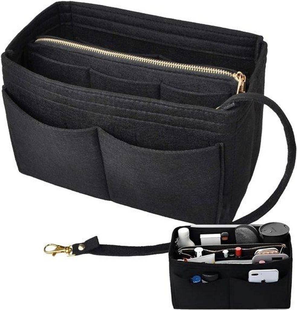 Schwarzer Reisetas Organizer mit mehreren Fächern, Reisetas Organizer, Organizer Tasche