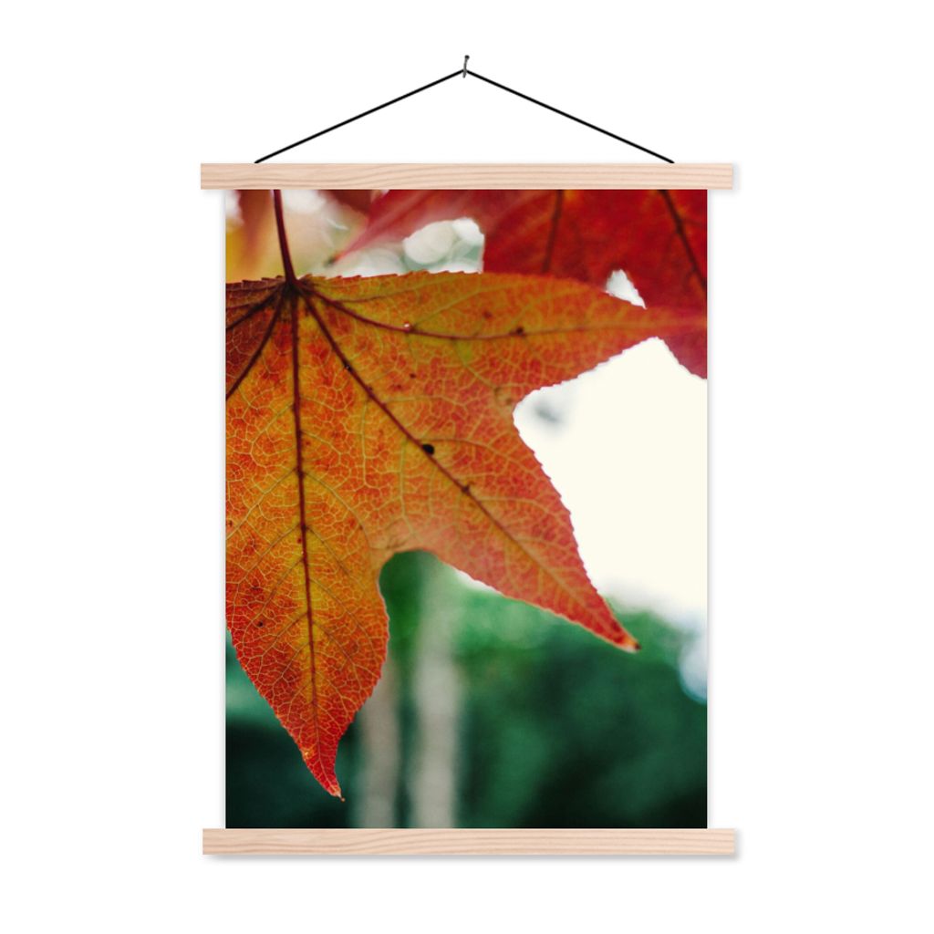 MuchoWow Textilposter Herbst - Landleben - Blätter - Jahreszeiten - Landleben 40x53 cm mit holzfarbenen Rahmen - Schlafzimmer