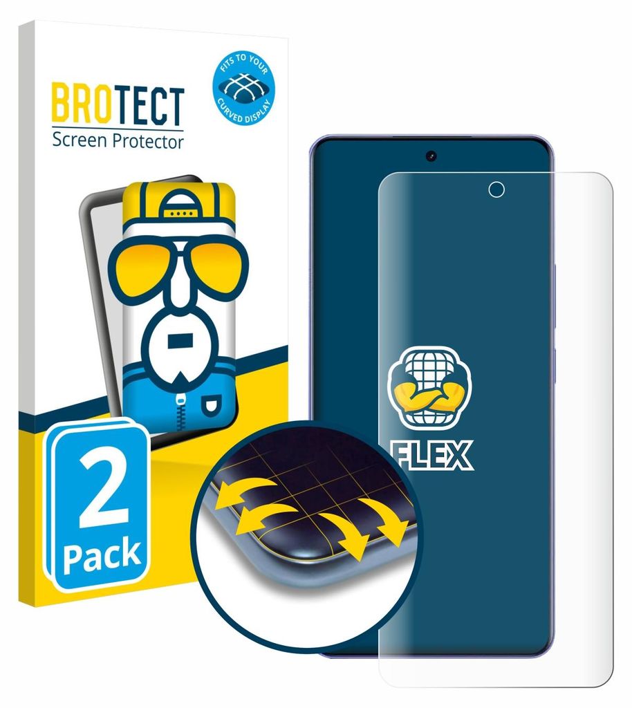 2x BROTECT Fullscreen Schutzfolie für realme Narzo Power Displayschutz Folie Fullcover Klar Transparent