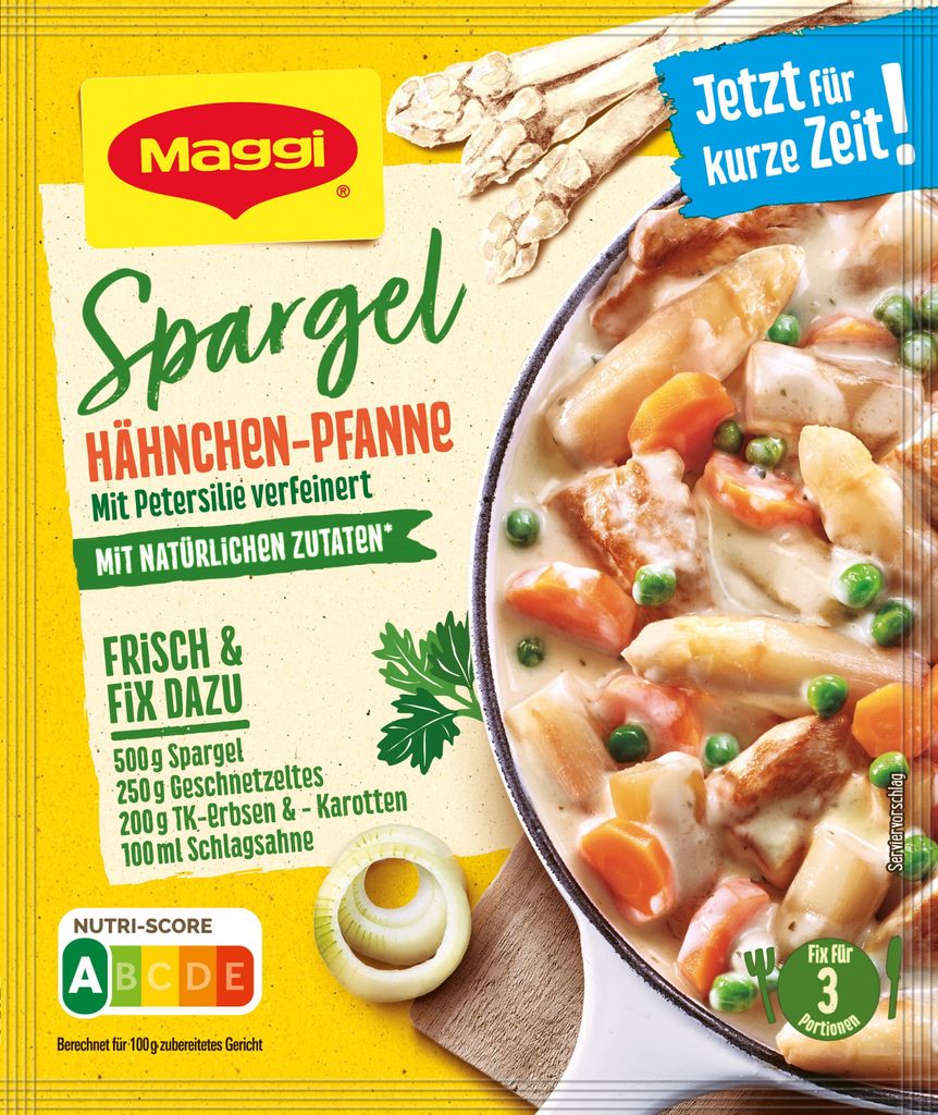 Maggi Fix Spargel Pfanne m. Hähnchen