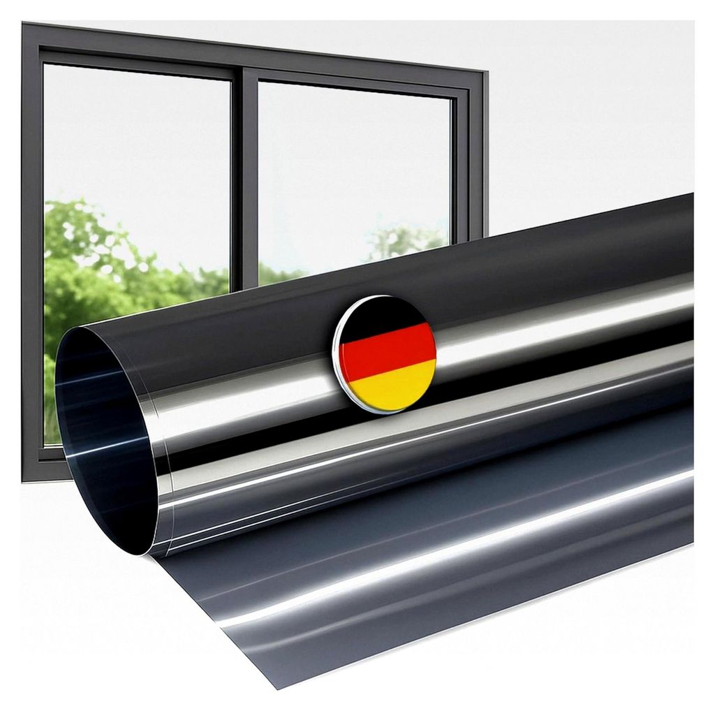 Fensterfolie Sonnenschutz - 300x91cm - Starke Verspiegelung - Hitzeschutzfolie mit 99% UV-Schutz - Spiegelfolie für Sichtschutz - Sonnenschutzfoli...