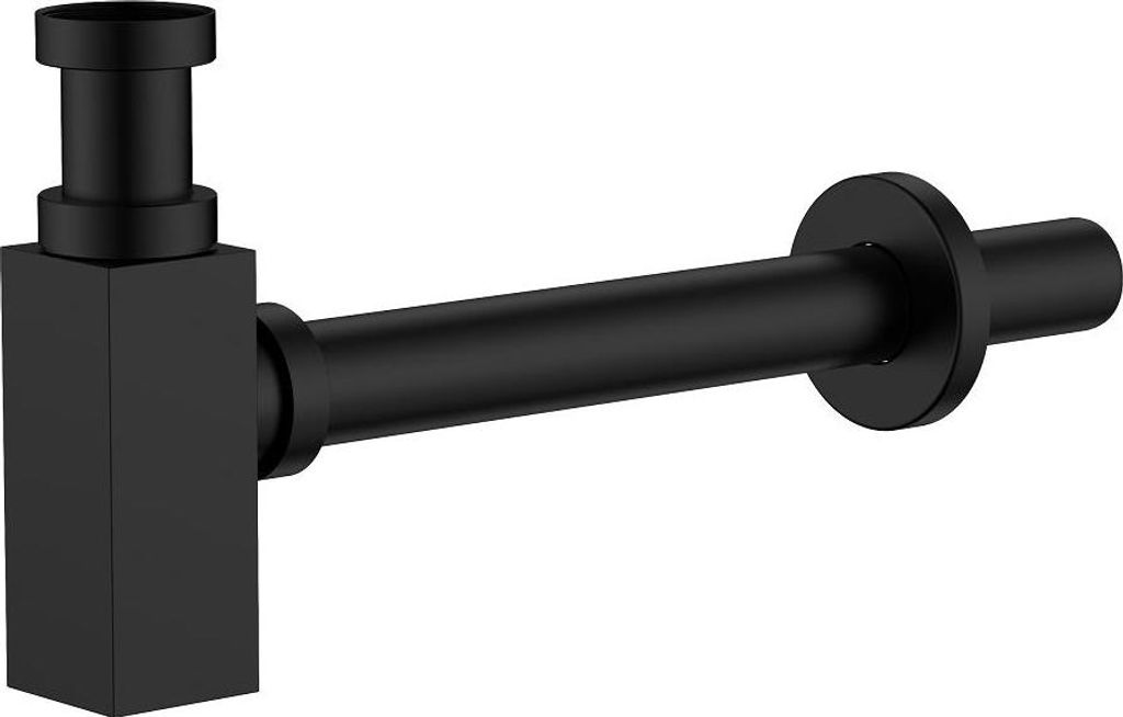 Avapax | Siphon Waschbeckenflasche - Edelstahl - Schwarz Produktbild 