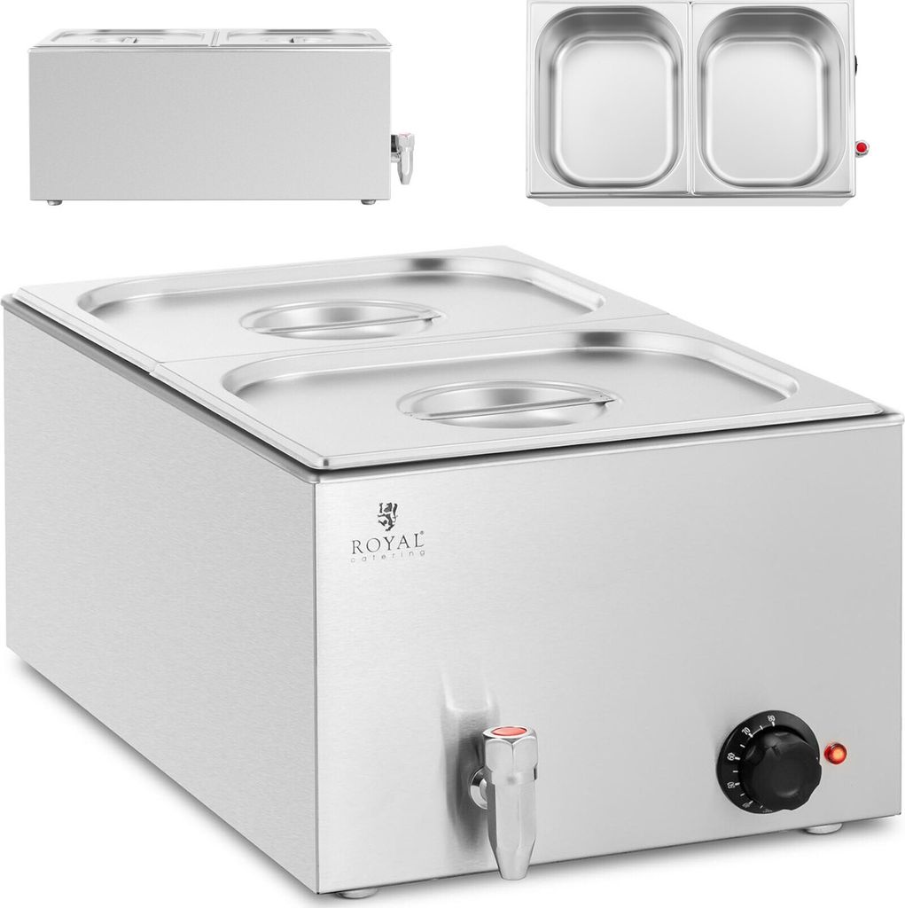 Elektrický vařič s kohoutkem 2 x GN 1/2 600 W Obrázek produktu 