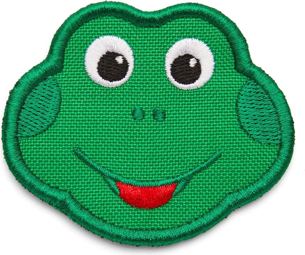 Affenzahn Patches Schulranzen-Zubehör Klett Badge Frog grün Produktbild 