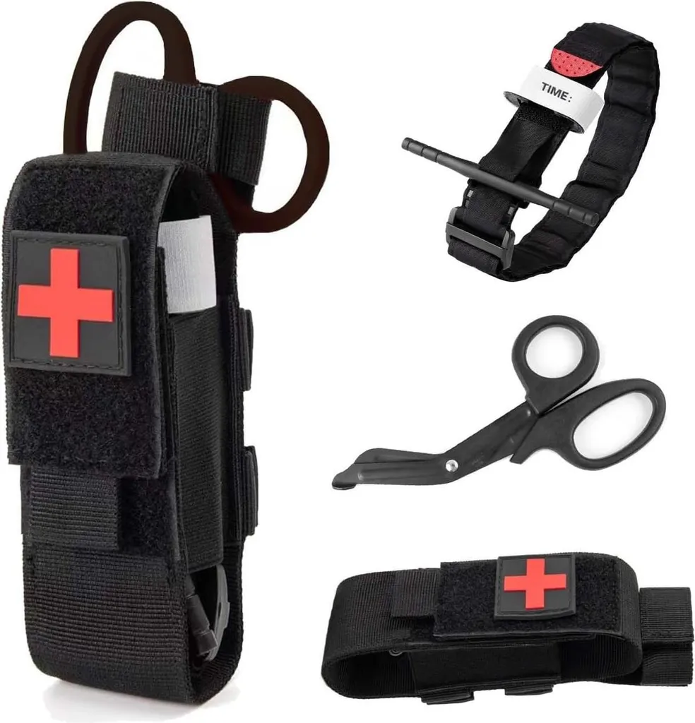 Tourniquet tactique d'urgence et ciseaux EMT pour secours outdoor