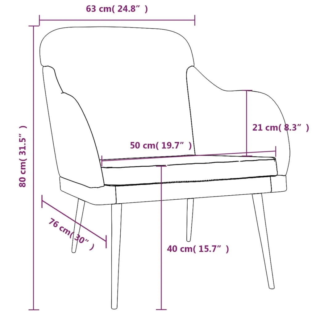 Poltrona in Velluto Rosa vidaXL 63x76x80 cm | Eleganza Minimalista - 9