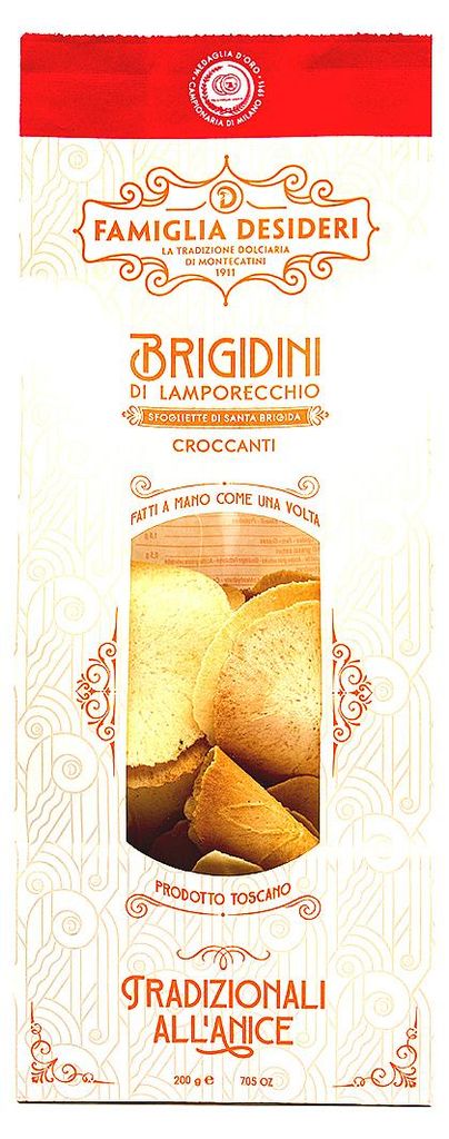 Famiglia Desideri - Brigidini di Lamporecchio all Anis - knusprige toskanische Waffelgebäck Kekse 200 g