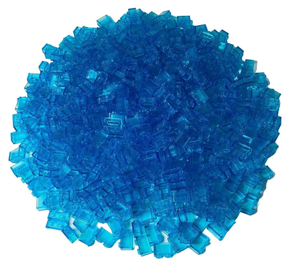 LEGO® 1x2 Steine Hochsteine Transparent Blau - 3004 NEU! Produktbild 