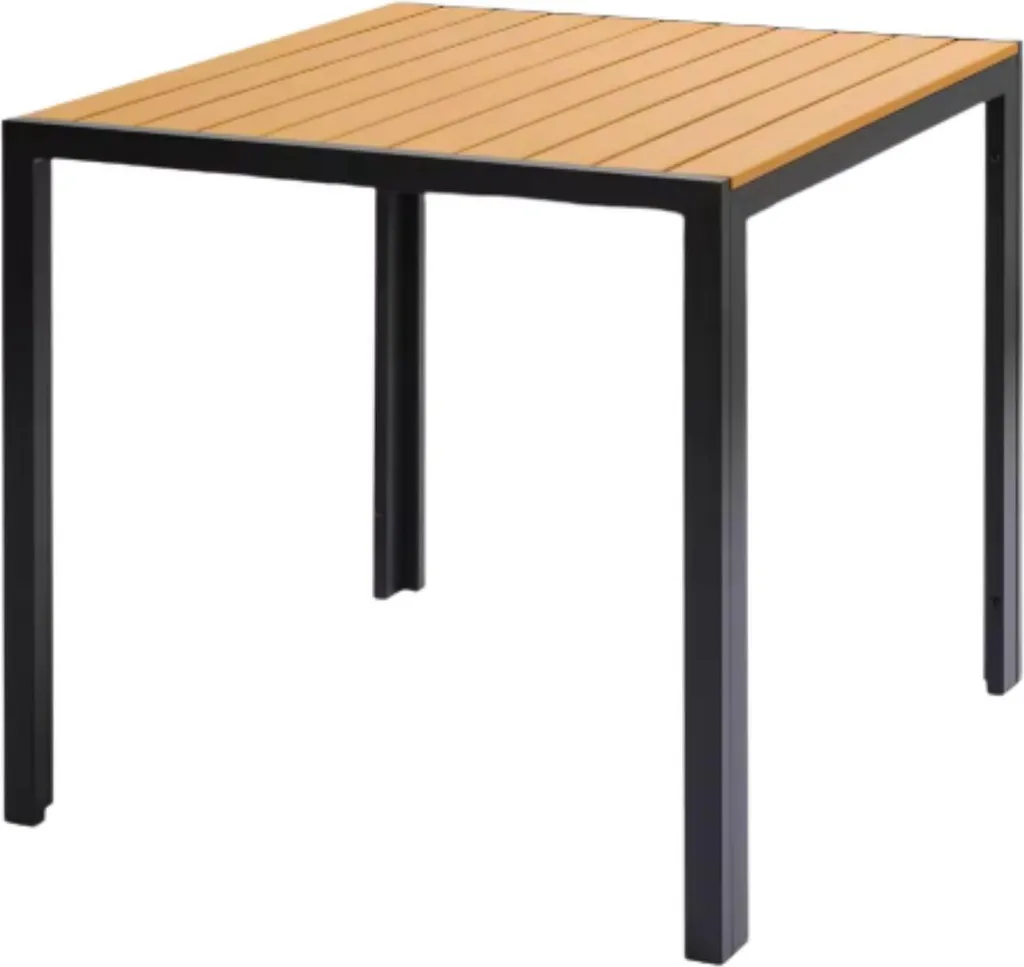 Table d'appoint de jardin résistante aux intempéries aluminium marron