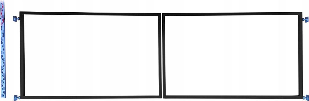 Doppelflügeltor -Rahmen für Zaunlatten und Paneele 120 cm Schwarz RAL9005 | Zaunlatten RAMKA zweiflügelige Toranlage Einfahrtstor Doppelstabmatten