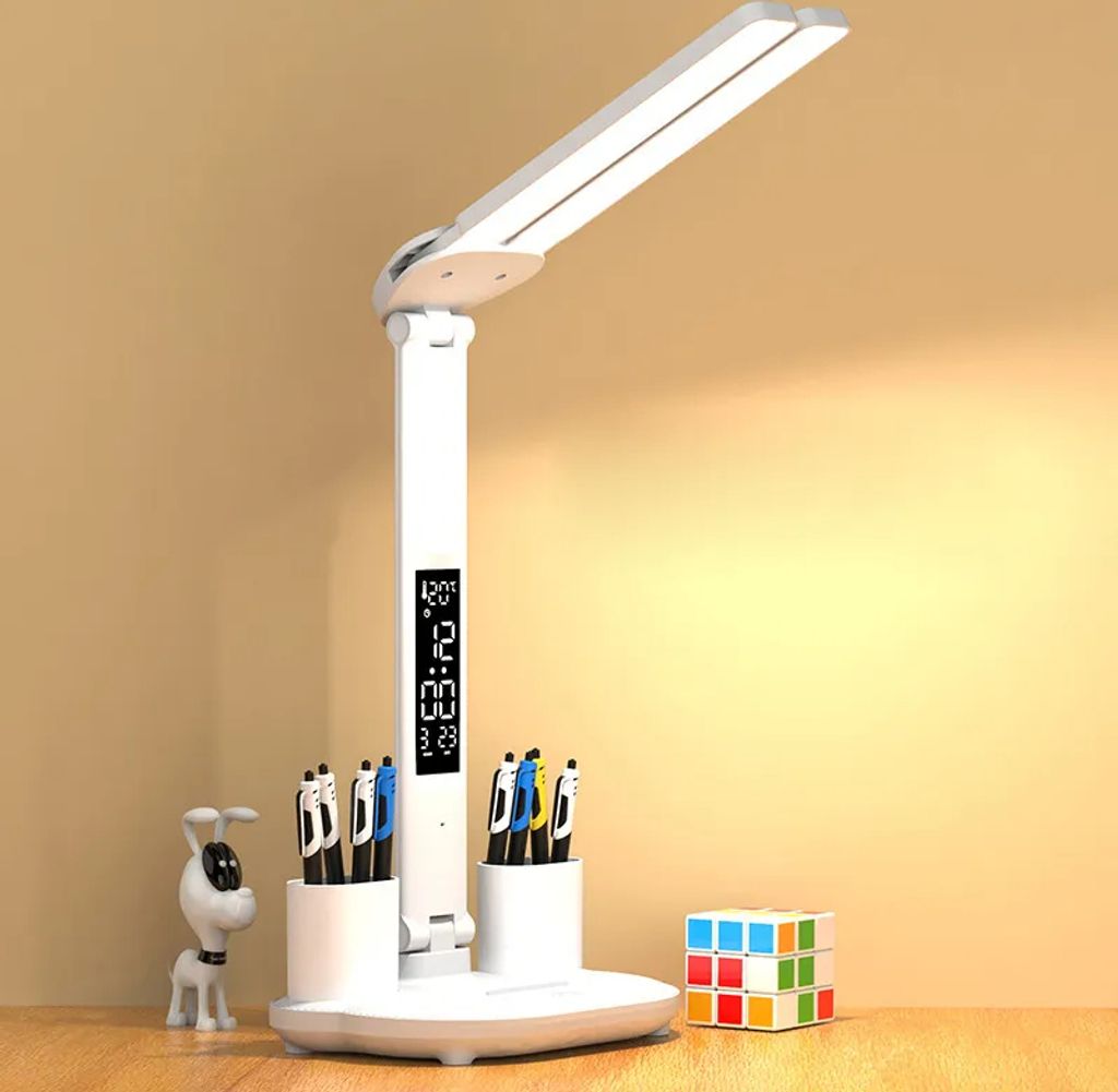 LED-Tischlampe Doppelkopf: Multifunktion, faltbar, Produktbild 