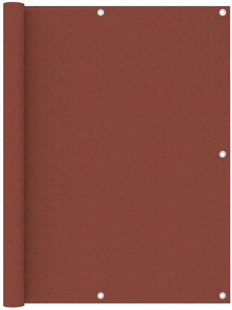 Terrassenüberdachung - 120x600 cm - Oxford Stoff - Terracotta - Wind- und UV-beständig - Hoch und Lang