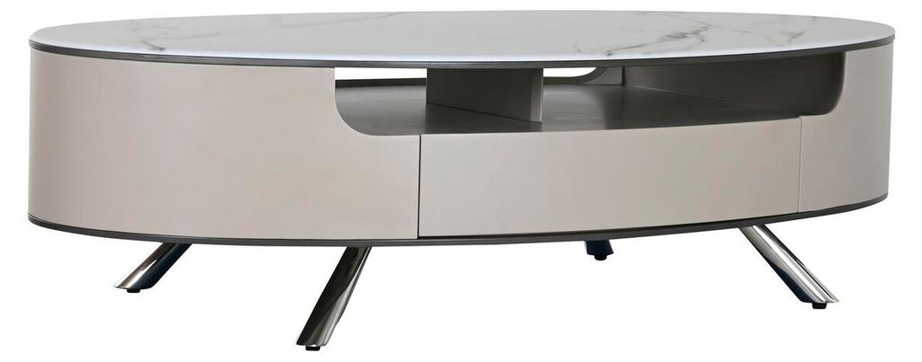 Mesa de Centro Home ESPRIT Blanco Beige 140 x 75 x 40 cm