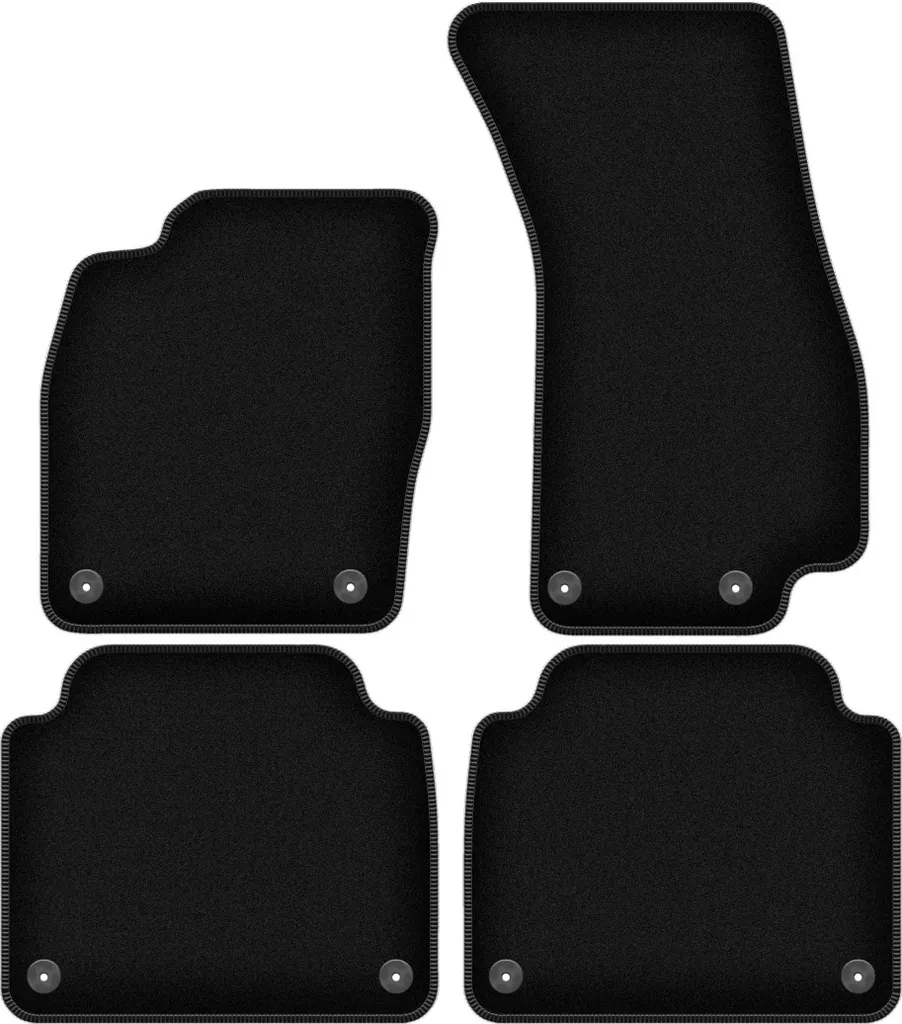 Offerta Set 4 Tappetini Velluto Audi A8 D5 4N 2017+ con Fissaggi Neri