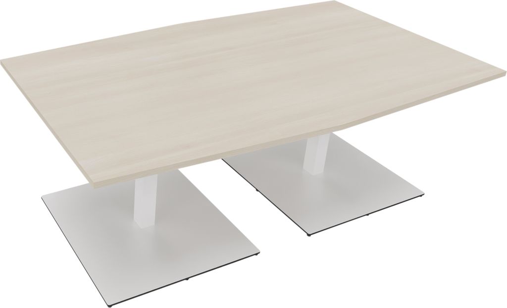 Bespr.ti. Tonneau Tellerfuß Quadrat B2000xT1000/1100xH720 ws/Akazie