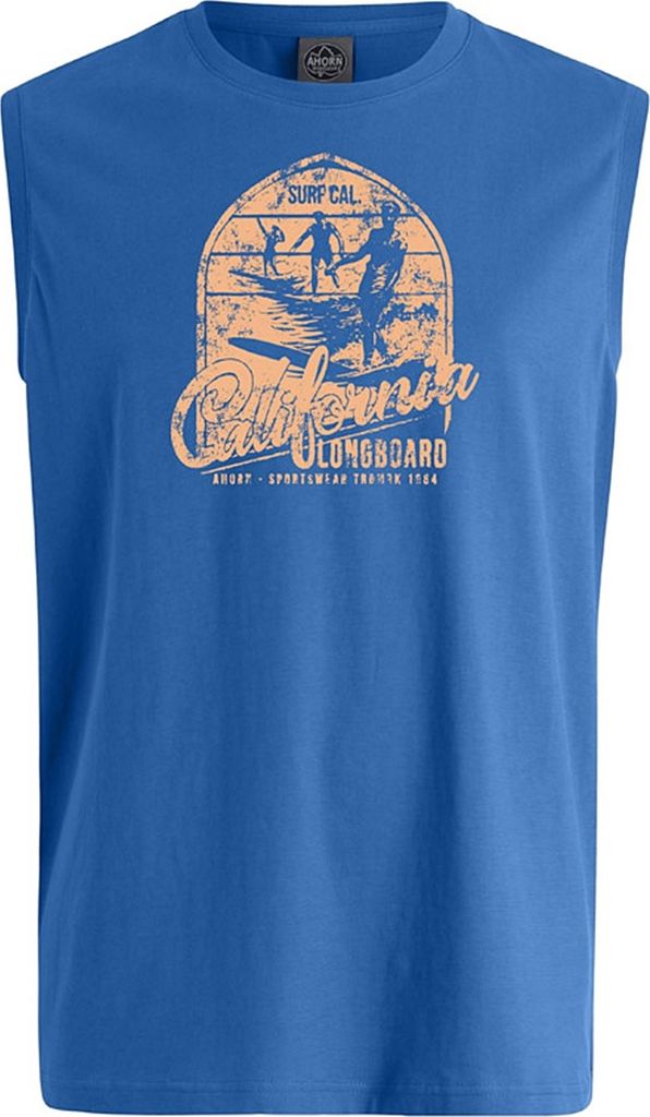 Übergrößen Tanktop California Longboard beige AHORN SPORTSWEAR nebulas blue 8XL