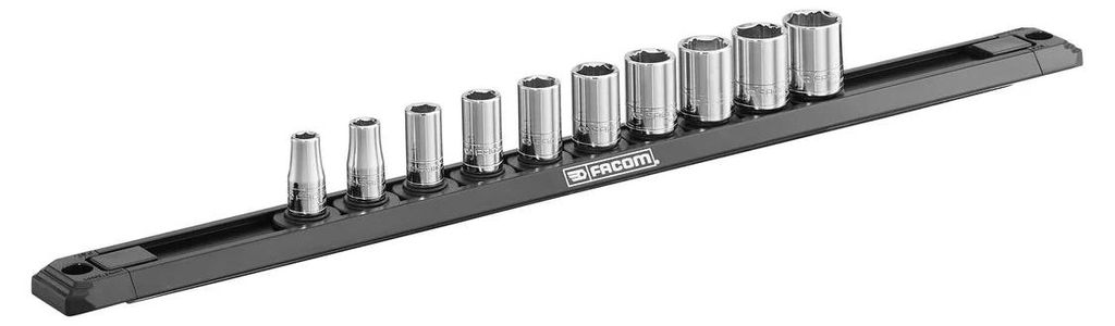 Jeu de 10 douilles 1/4'' OGV Grip sur rack - FACOM Image du produit 