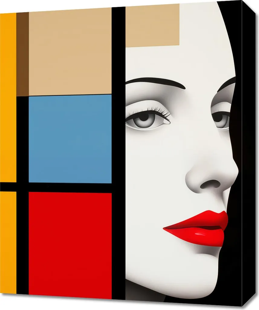 Quadro 50x60 cm Sguardo geometrico in lontananza