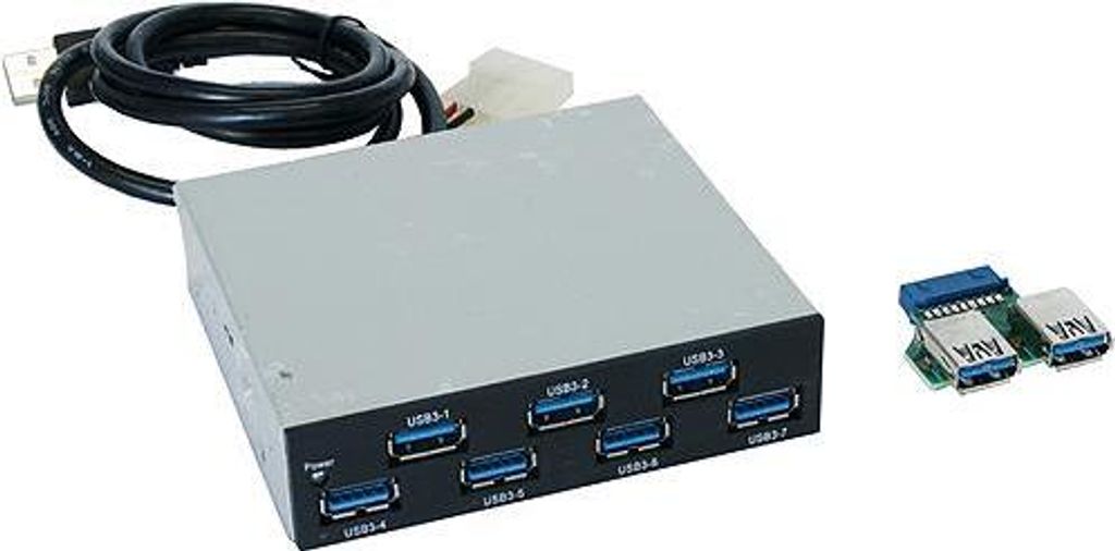 EXSYS EX-1167, USB 3.0, 5000 Mbit/Sek, FCC, CE, RoHS, 5V, Schwarz, Metall