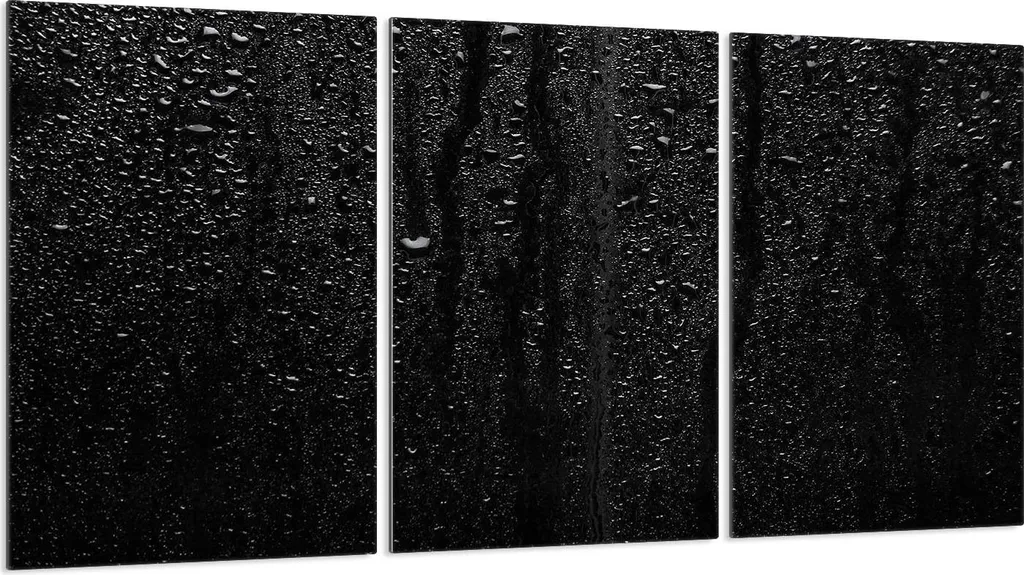 Copri Piano Cottura 3 Pezzi 30x52 Vetro Nero a Goccia Universale