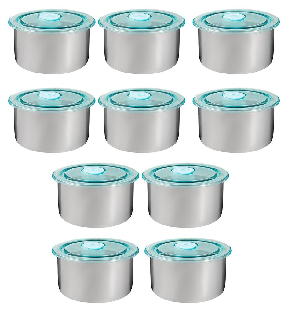 Aufbewahrungsbehälter mit Deckel, Edelstahl-Gemüsebox, stapelbar, wiederverwendbar, für Snacks, Obst, Mahlzeiten für unterwegs, für Zuhause un...