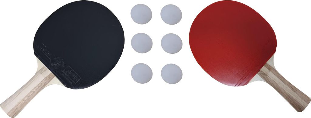 Tischtennis Set - 2 Tischtennisschläger Charlsten Professional + 6 Tischtennisbälle