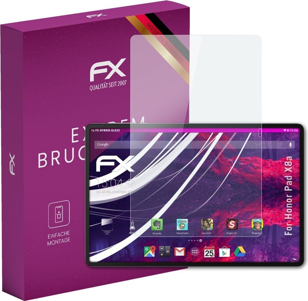 atFoliX FX-Hybrid-Glass Displayfolie kompatibel mit Honor Pad X8a Glasfolie