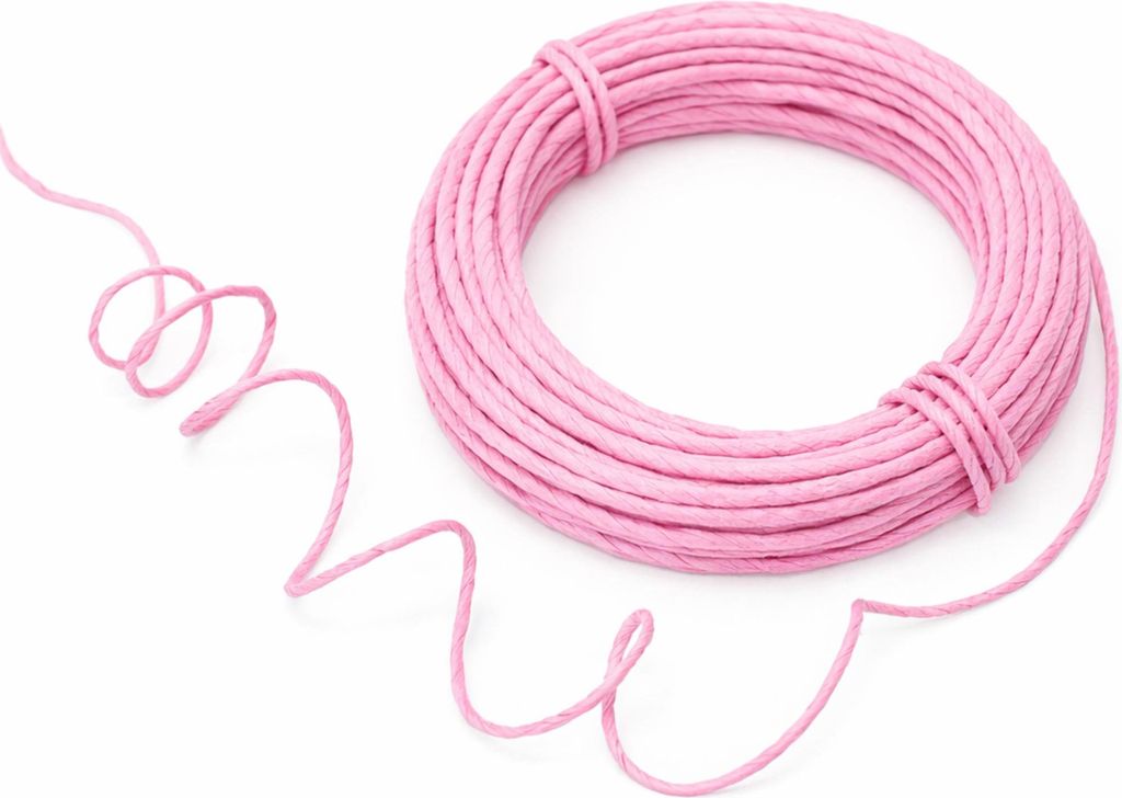 Papierdraht 2 mm 10 m Papierkordel Basteldraht Dekodraht biegsam rosa