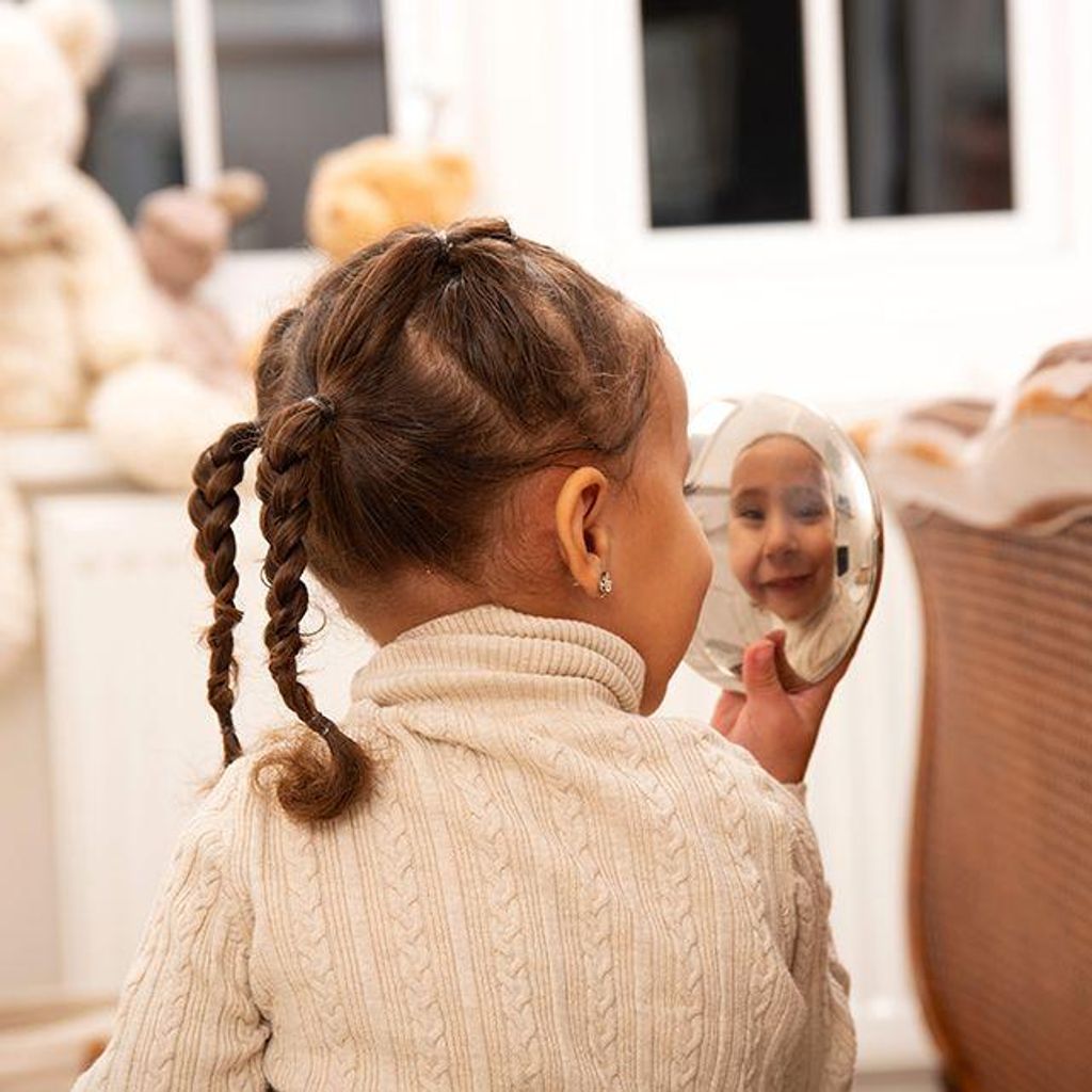 TickiT sensorisches Spielzeug Reflektierende Silberknöpfe Aluminium