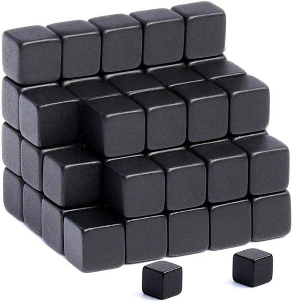 Miniaturmagnete, 60 Stück, stark, 5 x 5 x 5 mm, kleine Bordmagnete, schwarze Neodym-Magnete, kleine Magnete, starke Magnete, für Whiteboard und K...