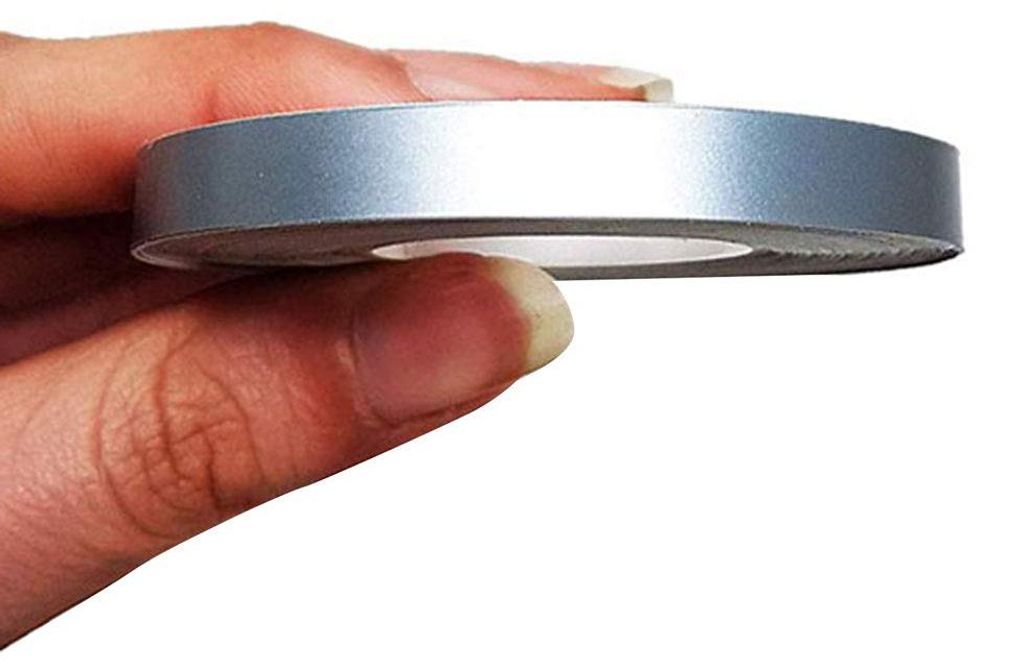 Nastro decorativo adesivo per auto, colore argento, 7 mm x Immagine del prodotto 
