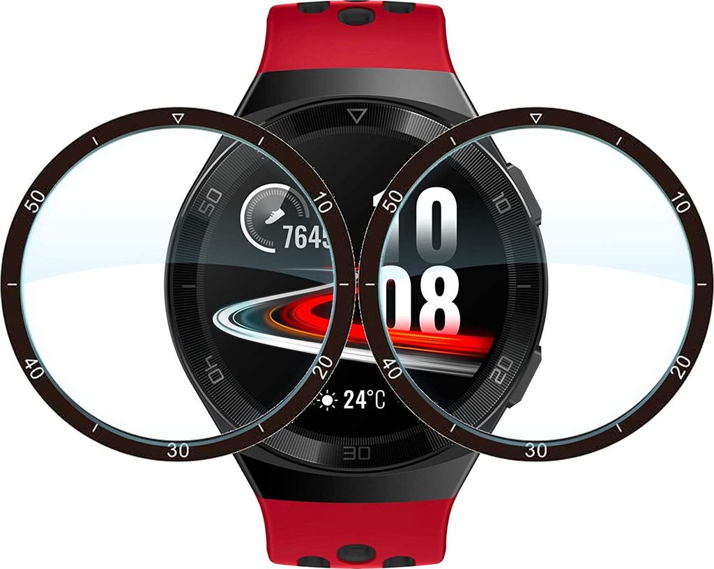 2X 3D Schutzglas für Huawei Watch GT 2e Panzerfolie Display Produktbild 