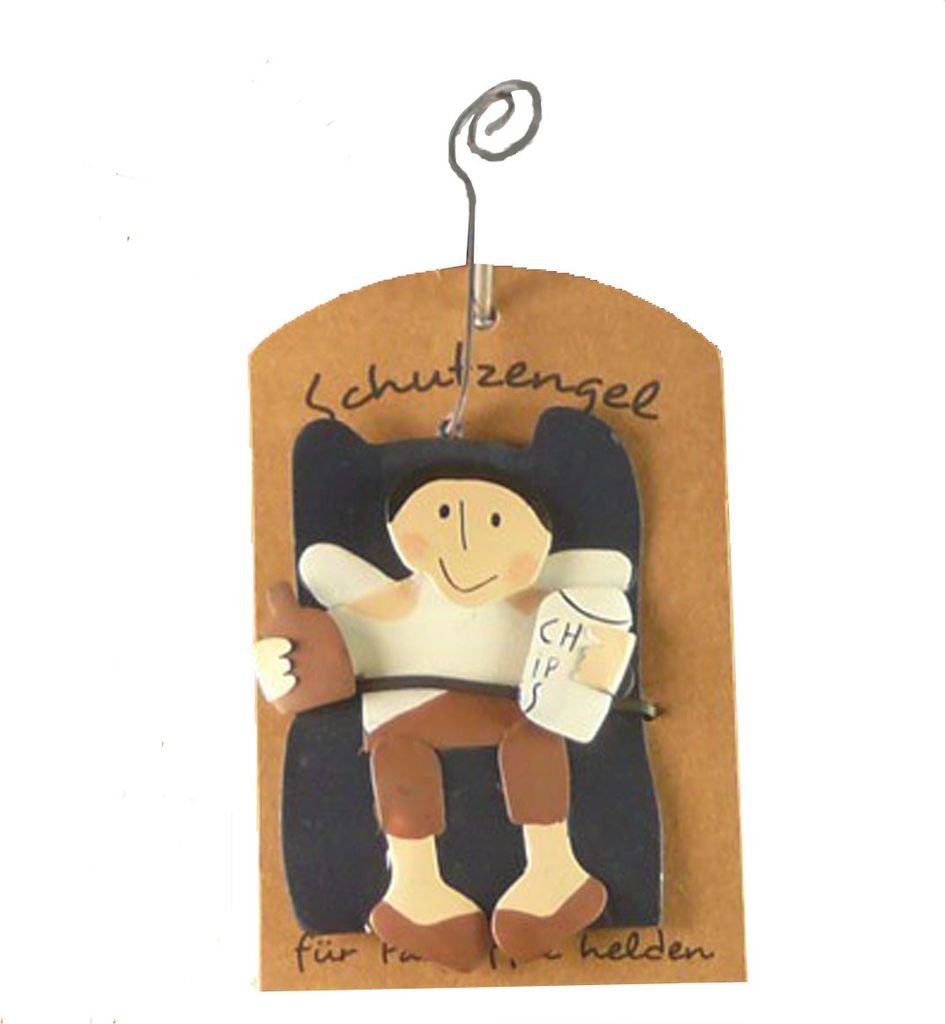 Schutzengel mit Aufhänger, Modell 'Pantoffelheld'