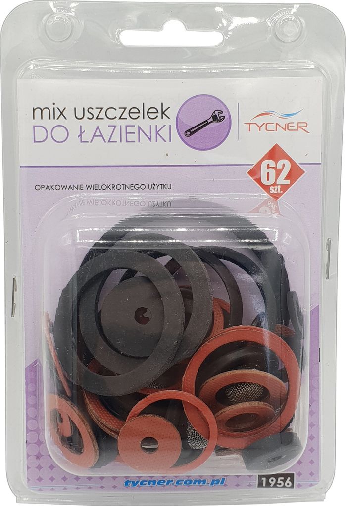 62 Badezimmerdichtungen, Universal-Set aus Gummischeiben mit Fasern, verschiedene Größen und Typen