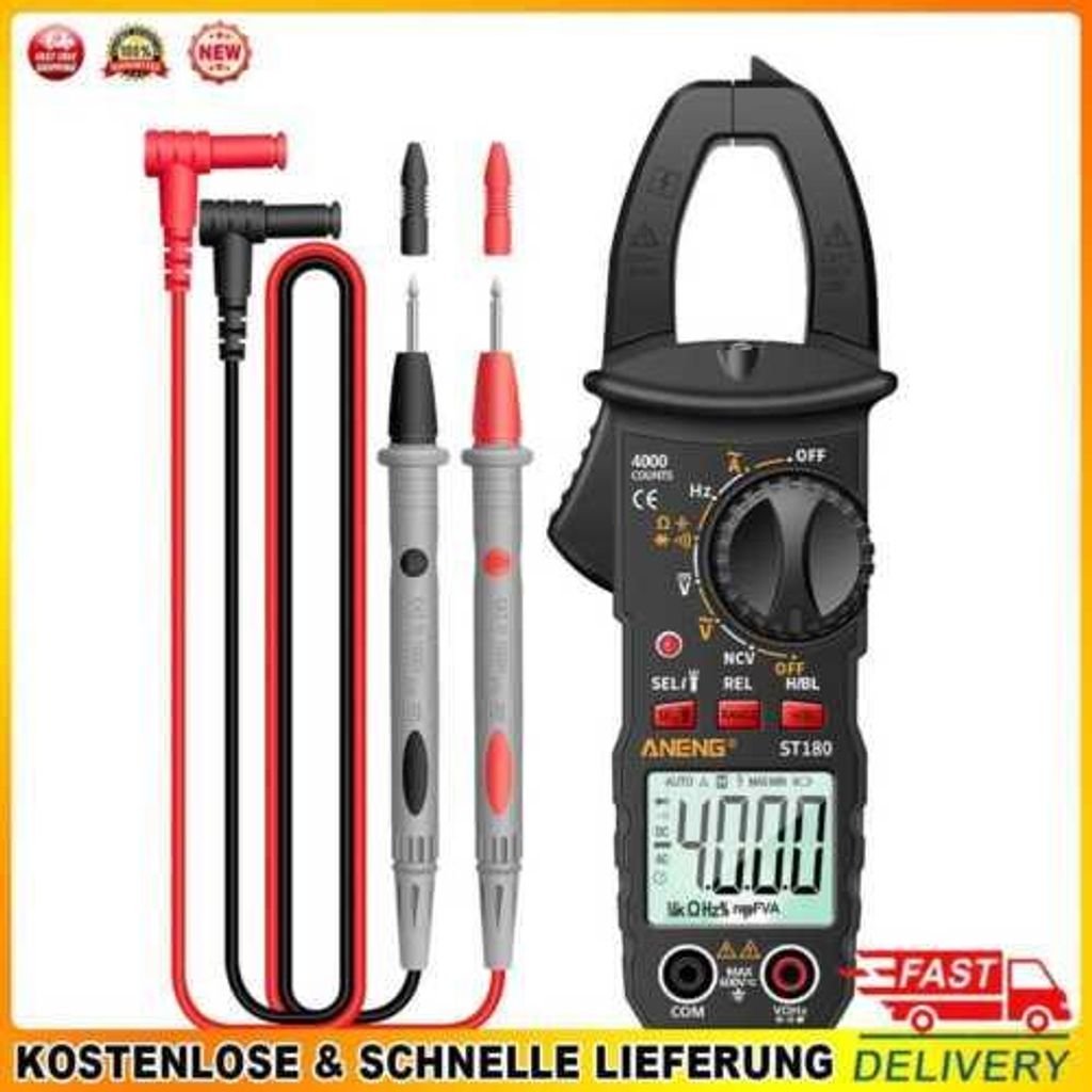 Zangenmultimeter AC&DC digitales Zangenmessgerät Stromzange Zangenamperemeter TRMS