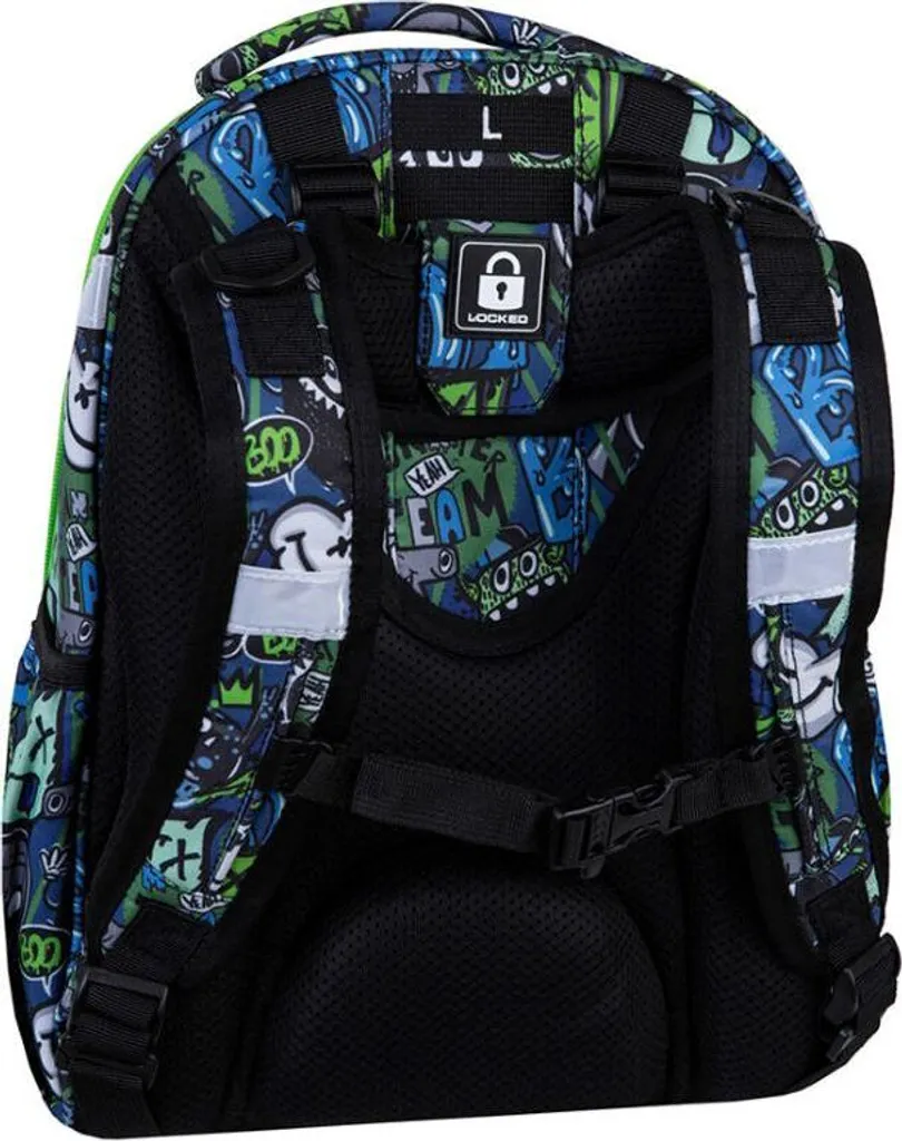Sac à dos CoolPack Turtle Monster Team avec bretelles renforcées (1 pc)