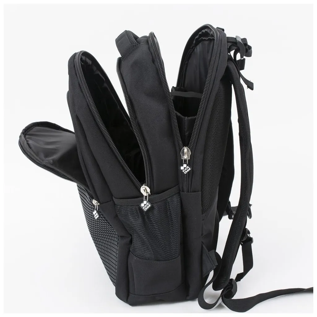 Sac à dos noir PIXIE CREW avec panneau créatif et compartiment laptop