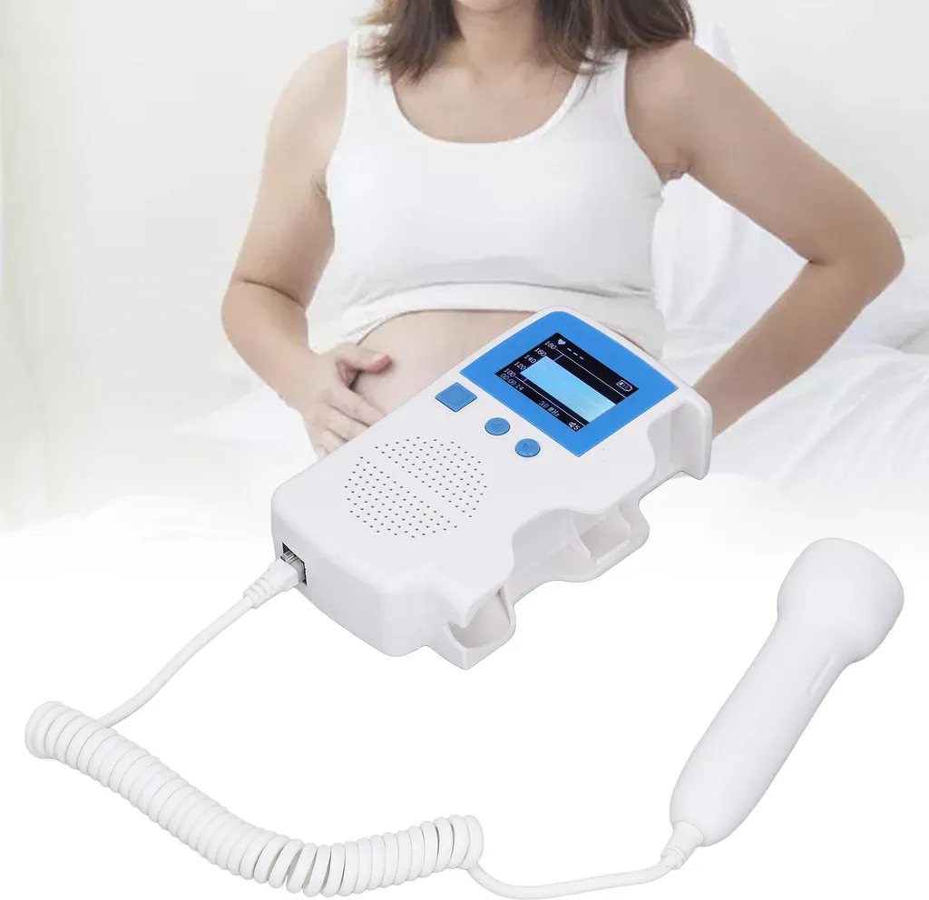 Moniteur cardiaque fœtal de poche pour femmes enceintes, modèle bleu