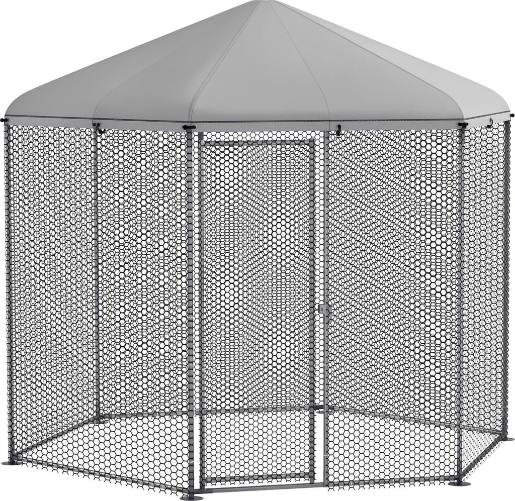 PawHut Enclos poulailler chenil volière hexagonal extérieur Image du produit 