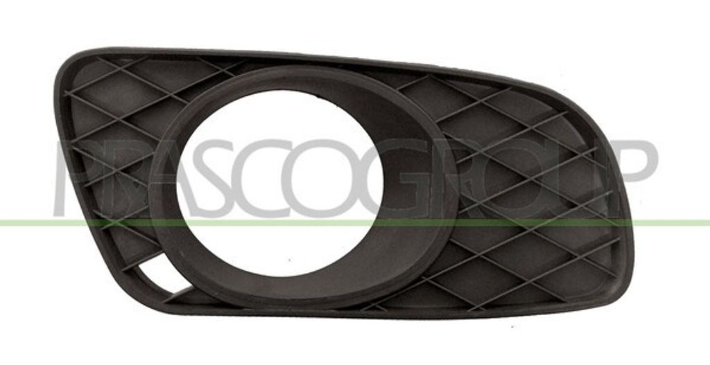 PRASCO Lüftungsgitter Grill Stoßfänger für SMART FORTWO Coupe (451) mit Loch/Löchern für Nebellampen Schwarz
