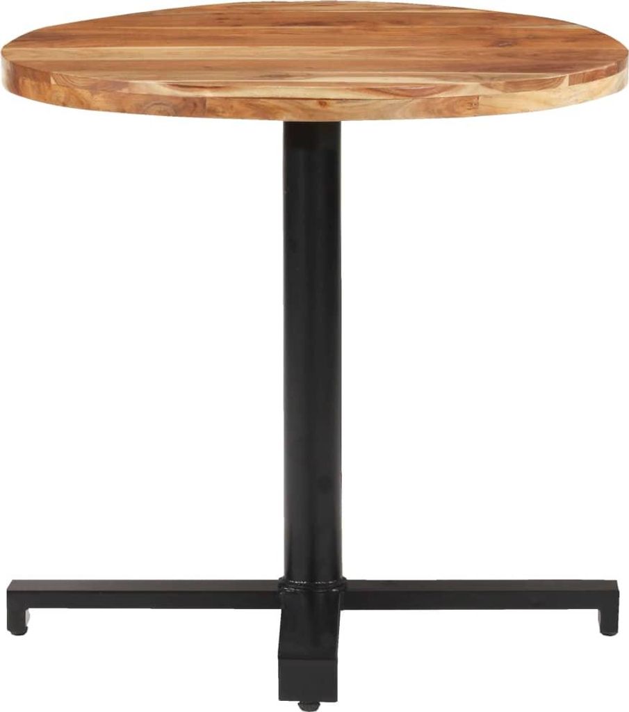 vidaXL Bistrotisch Rund Ø80x75 cm Akazie Massivholz