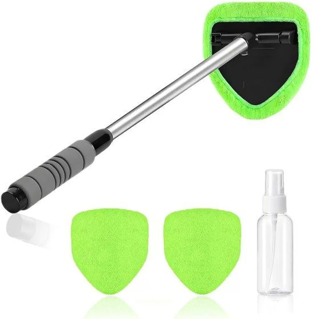 Brosse de lavage voiture verte télescopique avec manche extensible