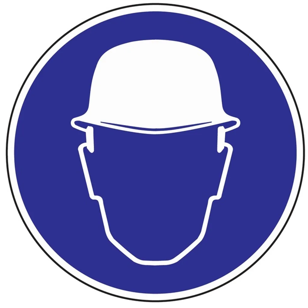 Panneau plastique bleu Utiliser un casque D.200mm résistant et rigide