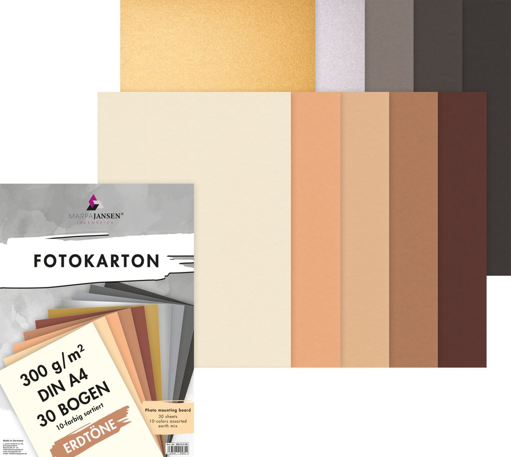 Fotokarton-Sortierung "Erdtöne", A4, 30 Blatt