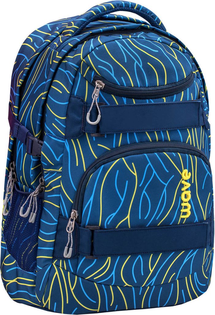 Wave Wave Infinity Schulrucksack - Yellow Lines Produktbild 