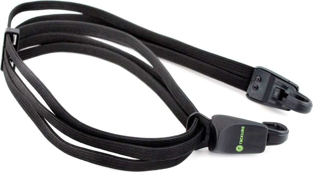 Racktime Spanngurt Bindit Adjustable für Gepäckträger, Fahrradtaschen, Körbe, 3-facher Gummi, Länge verstellbar für Fahrrad und E-Bike