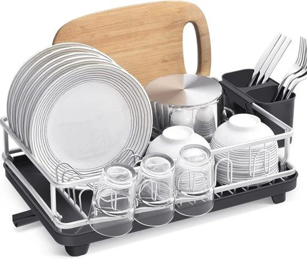Sèche-vaisselle inox de cuisine, égouttoir robuste 10 emplacements tasses