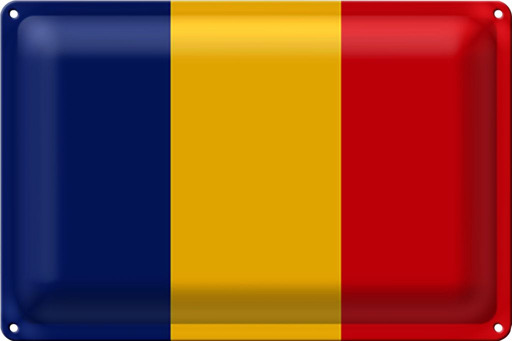 Blechschild Flagge Rumänien 30x20cm Flag of Romania