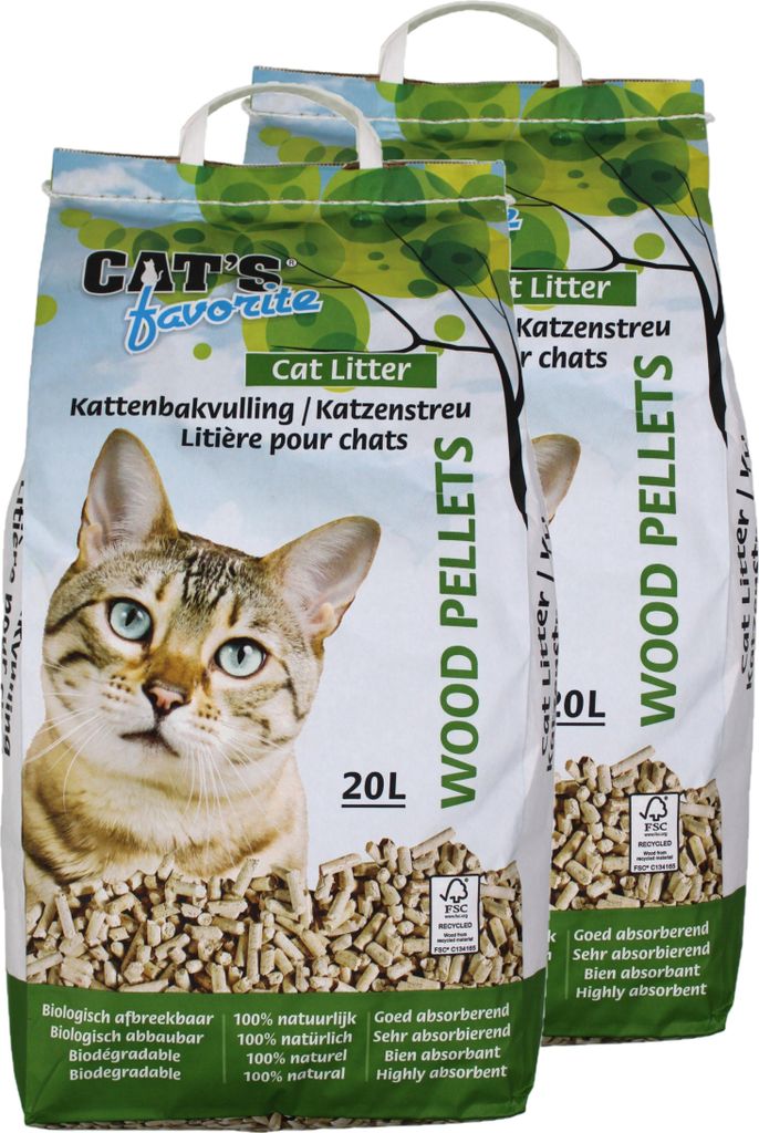 80 l -Holzpellets – Katzenstreu Cat's Favorite
